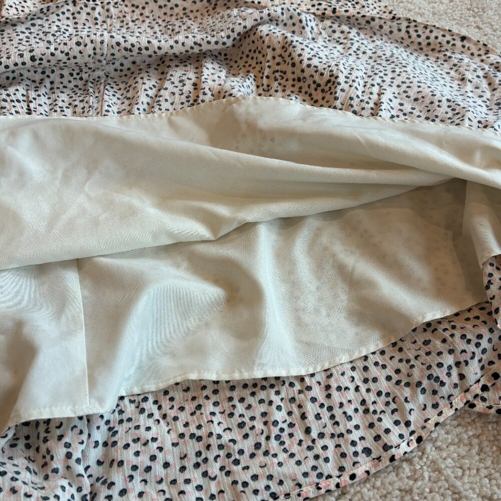 Express Cream/Black/Pink Adjustable Straps Maxi Summer Dress - Picture 7 of 15